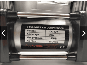 2 Cylinder Air Compressor DC12 Volt 65Ltrs P/Min_2