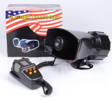 12V Car Alarm Siren Loudspeaker Horn 100W_0