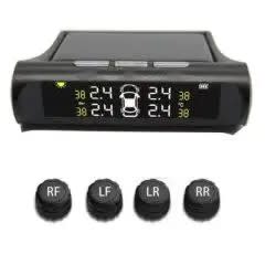Wireless Solar Tyre Pressure Monitoring System TPMS with Black and White LED_2