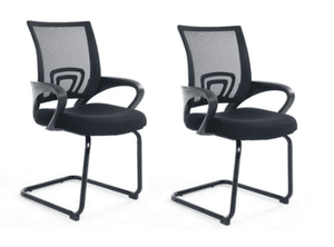 Black Visitor Executive Chairs - Set of Two!_0